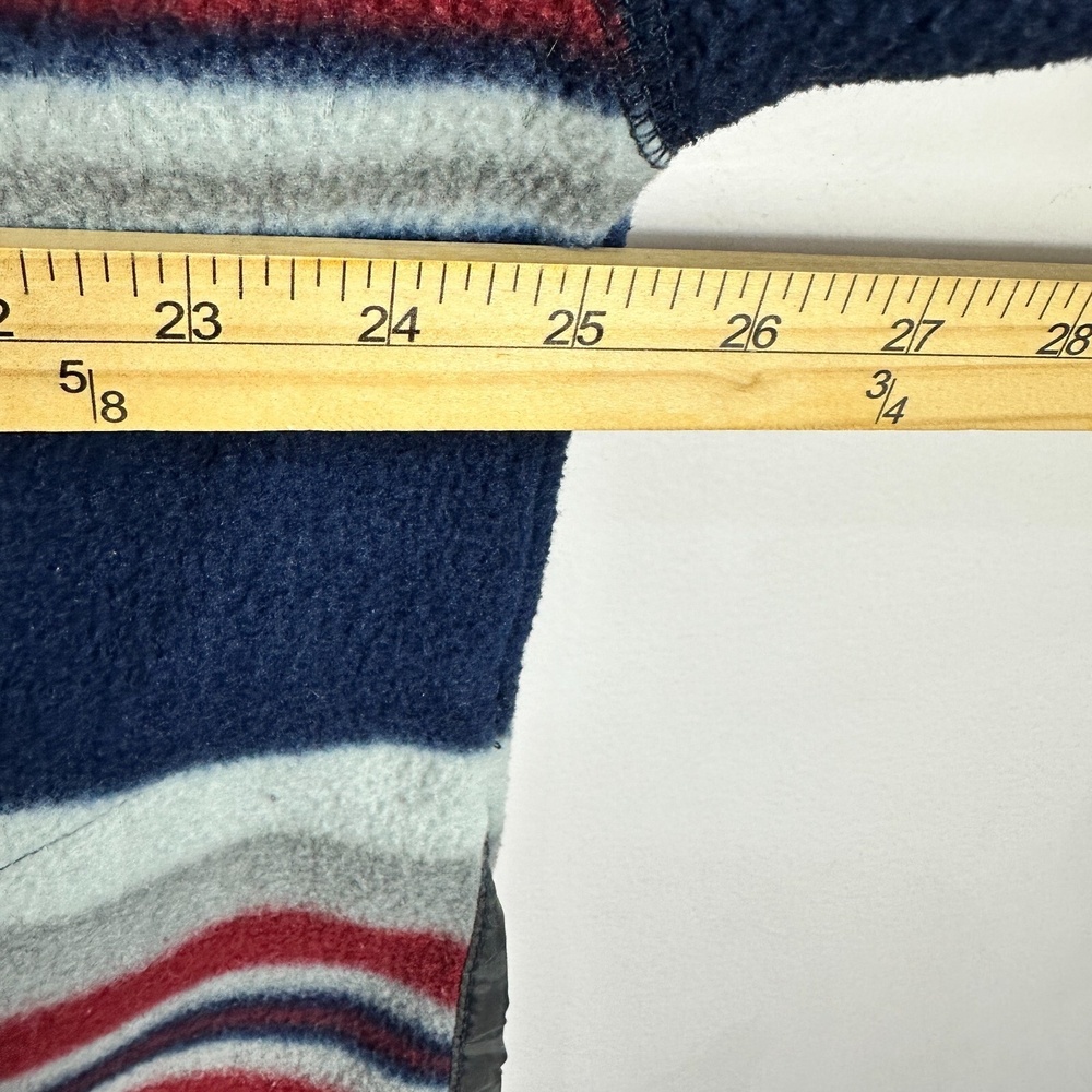 Vintage Bugle Boy Fleece Sweatshirt Mens XL Red Blue Striped Y2K Grandpa 90s - Picture 5 of 7